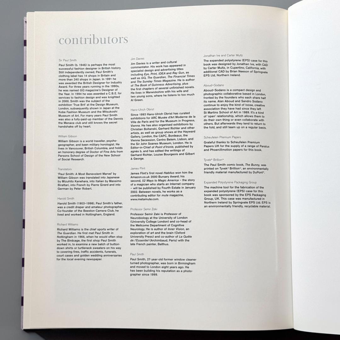 ポ－ル・スミス ブランドブック 2002年 Paul Smith 洋書 限定本