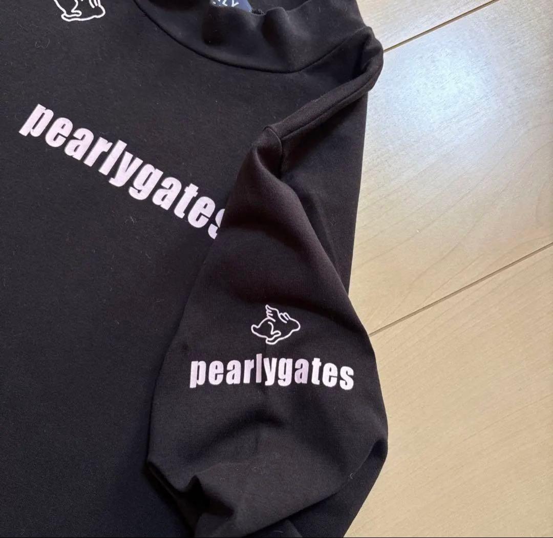 PEARLY GATES ロゴプリントスカート 黒✖️白　0 オマケ付き