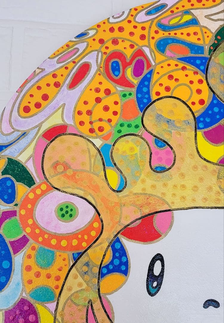 ★鈴木哲也★丸50(500×500mm)アクリル原画1点物★送料無料#140
