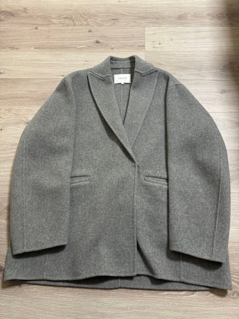 CADUNE カデュネ　ウールジャケット　ショートコート　グレー　38