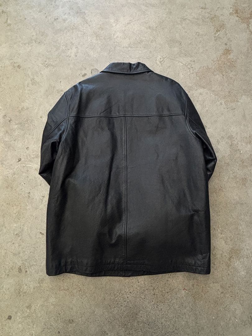 90’s GAP レザー　カーコート　L
