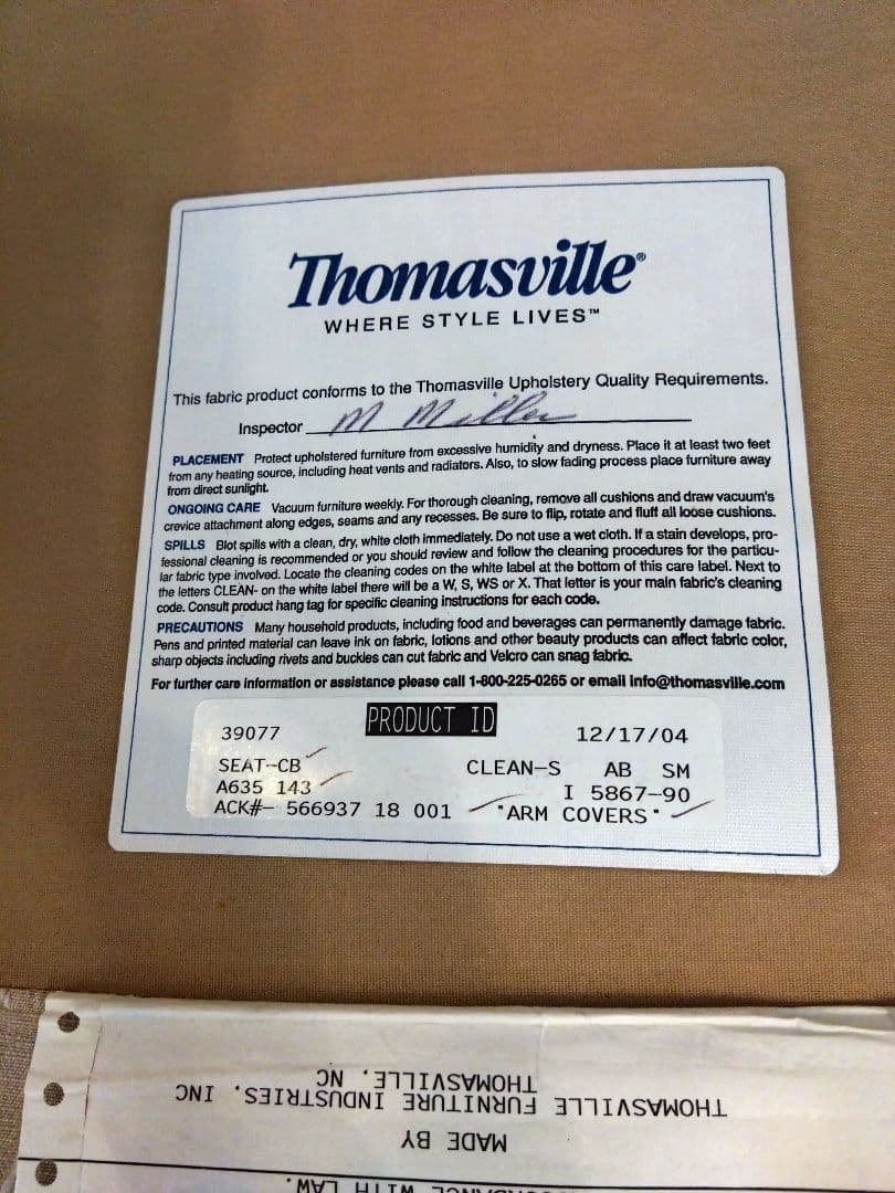 ☆美品☆　ソファ1人掛け　 トーマスビル(Thomasville) アメリカ製
