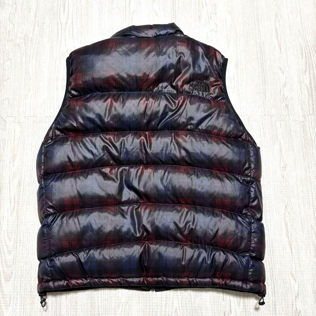 THE NORTH FACE ノースフェイス ダウンベスト XL チェック柄